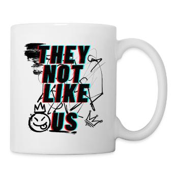 Ils ne nous aiment pas Typographie de rue - Mug blanc - blanc - Droite