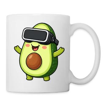 Avocado Cartoon Gamer Virtual Reality Comic - Mug - white - Right