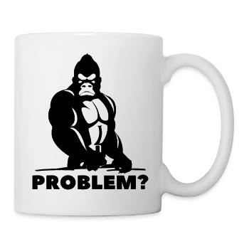 Problem? Gorilla Funny Gorilla Strongman - Mug - white - Right