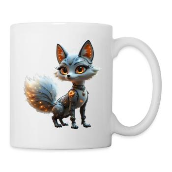 Cyber Renard Bleu - Mug blanc - blanc - Droite