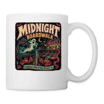 T-shirt rétro Halloween Gamer de Midnight Boardwalk - Mug blanc - blanc - Droite