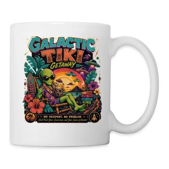 Galactic Tiki Alien Retro Vacation Hawaii Sci-Fi - Mug - white - Right