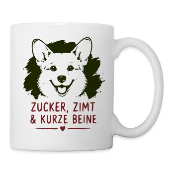 Zucker Zimt & Kurze Beine Hundemotiv - Tasse - Weiß - Rechts