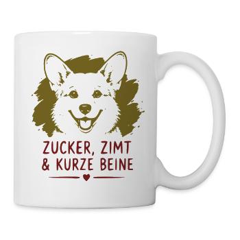 Zucker, Zimt & Kurze Beine - Tasse - Weiß - Rechts