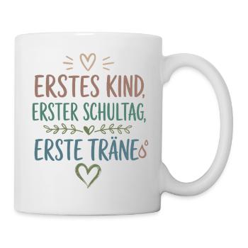 Erstes Kind Erster Schultag Einschulung 2026 - Tasse - Weiß - Rechts