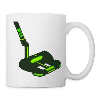 Golf Putter Schlaeger Icon - Tasse - Weiß - Rechts