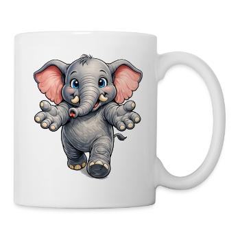 Freundlicher Elefant - Tasse - Weiß - Rechts