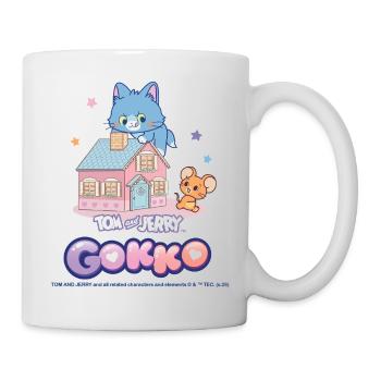 Tom & Jerry Gokko Haus Mit Logo-Schriftzug  - Tasse - Weiß - Rechts