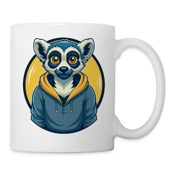 Lemur Kawaii Mascot Cartoon Clipart Logo - Mug - white - Right