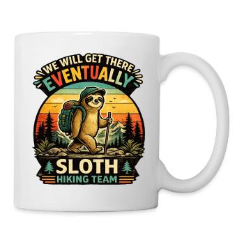 Funny Sloth Hiking Gift for Campers - Mug - white - Right