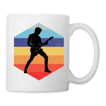 Geschenkidee für einen Gitarrenspieler mit Gitarre - Tasse - Weiß - Rechts