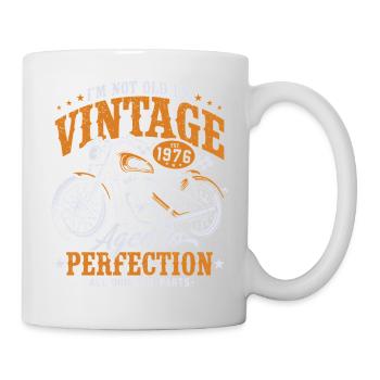 1976 Jahrgang Vintage Motorrad Geburtstag Geschenk - Tasse - Weiß - Rechts