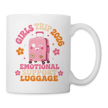 Voyage entre filles 2026 Valises de soutien émotionnel - Mug blanc - blanc - Droite