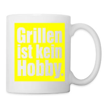 Grill Spruch Geschenk für Männer und Papa Grillfan - Tasse - Weiß - Rechts