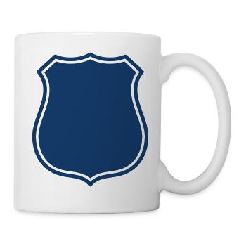 Blank Shield Solid Icon Badge Crest Emblem Symbol - Mug - white - Right