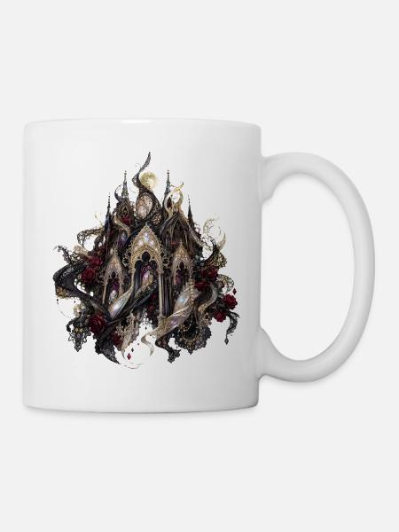 Gothic Floral Cathedral - Mug - white
