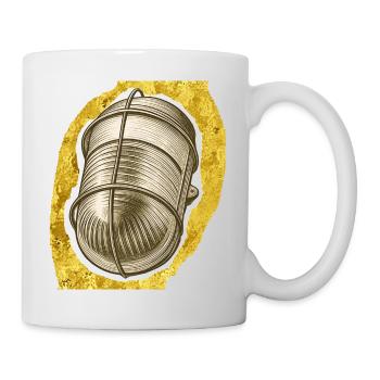 Illustration de la bobine en fil d’or - Mug blanc - blanc - Droite
