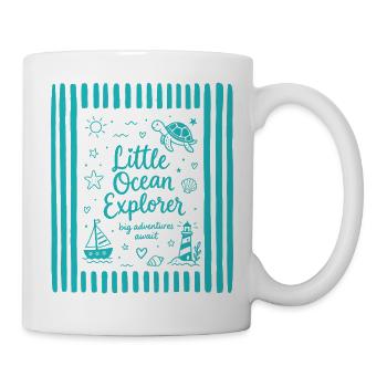 Turtle Little Ocean Explorer - Mug - white - Right