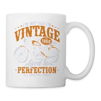1966 Jahrgang Vintage Motorrad Geburtstag Geschenk - Tasse - Weiß - Rechts