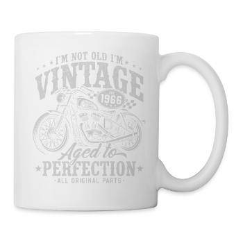 1966 Jahrgang Vintage Motorrad Geburtstag Geschenk - Tasse - Weiß - Rechts