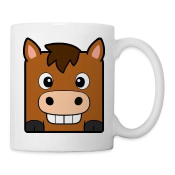 Pferd - Tasse - Weiß - Rechts