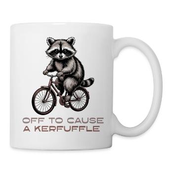Off to Cause a Kerfuffle Raccoon - Mug - white - Right