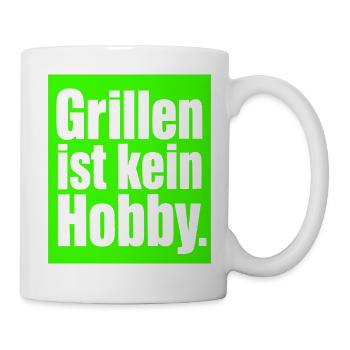 BBQ Spruch Geschenk für Männer & Papa Grillfans - Tasse - Weiß - Rechts