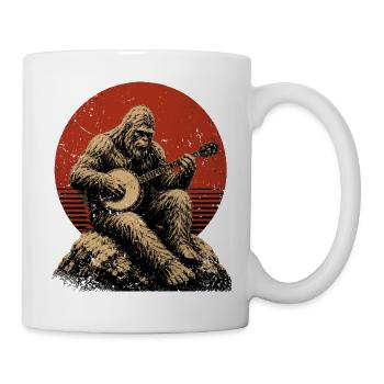  Sasquatch-Bigfoot Banjospieler Banjo - Tasse - Weiß - Rechts