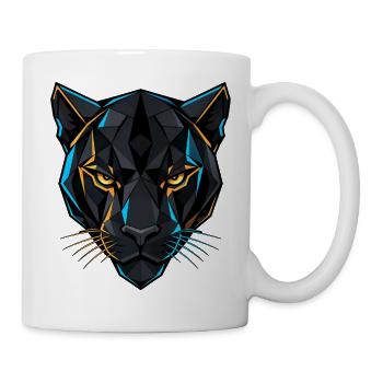Geometrischer Panther - Tasse - Weiß - Rechts