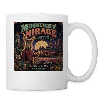 Vintage Motel Spruch Wüste Oldtimer Halloween - Tasse - Weiß - Rechts