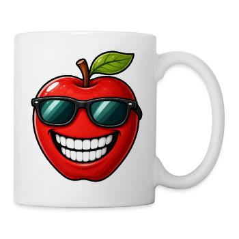 Fruits d’été de dessins animés pomme de Kawaii - Mug blanc - blanc - Droite