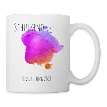 Schulkind Einschulung 2026 personalisierbar - Tasse - Weiß - Rechts