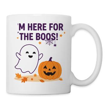 Ich bin hier für den wütenden Geist – lustiges Halloween - Tasse - Weiß - Rechts