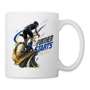 Elektrostart-Radfahrer - Tasse - Weiß - Rechts