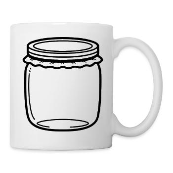 Jam Jar Gliederung - Tasse - Weiß - Rechts