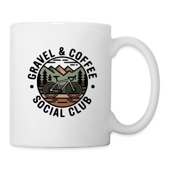 Gravel & Coffee Club - Tasse - Weiß - Rechts