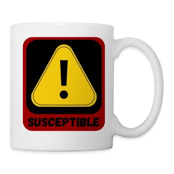 Anfällig - Tasse - Weiß - Rechts