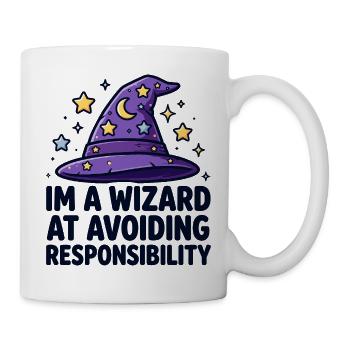Wizard Avoiding Responsibility - Tasse - Weiß - Rechts