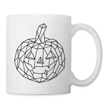Halloween Kristallkuerbis zum ausmalen - Tasse - Weiß - Rechts