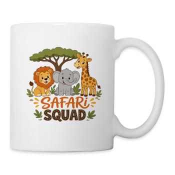 Safari Team - Abenteuer T-Shirt - Tasse - Weiß - Rechts