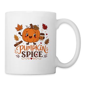 Kürbis Gewürz - Herbstliches T-Shirt - Tasse - Weiß - Rechts