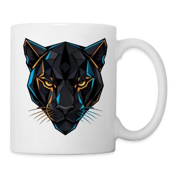 Neon Panther – Wilde Präzision - Tasse - Weiß - Rechts