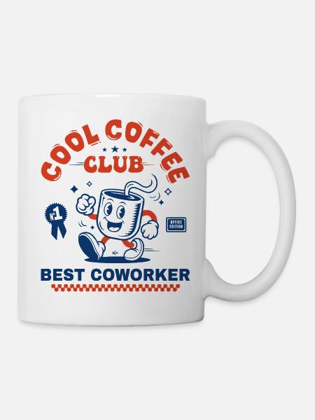 Coffee Club Cadeau collègue amateur de café - Mug blanc - blanc