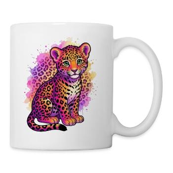 90er-Jahre-inspiriertes Tiger-Shirt Geburtstags-Leopardenhemd - Tasse - Weiß - Rechts