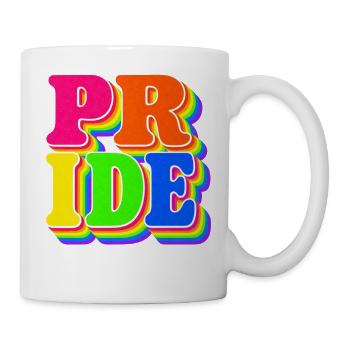 Pride Regenbogen Geschenk für LGBTQ Fans - Tasse - Weiß - Rechts