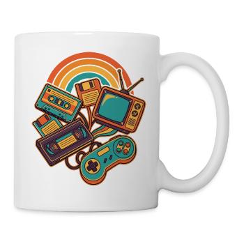 Joueur nostalgique rétro des années 80 90 - Mug blanc - blanc - Droite