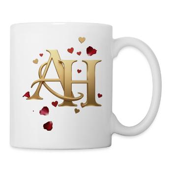 Goldenes AH Herzensschrift - Tasse - Weiß - Rechts