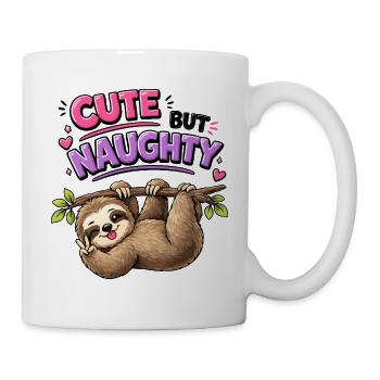 Süß aber frech Faultier - Tasse - Weiß - Rechts