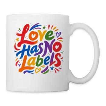 Love Has No Labels für Pride Fans Tshirt Aufkleber - Tasse - Weiß - Rechts
