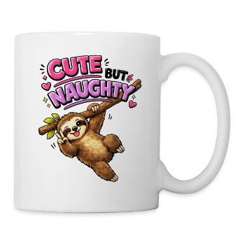 Süß aber frech Faultier - Tasse - Weiß - Rechts